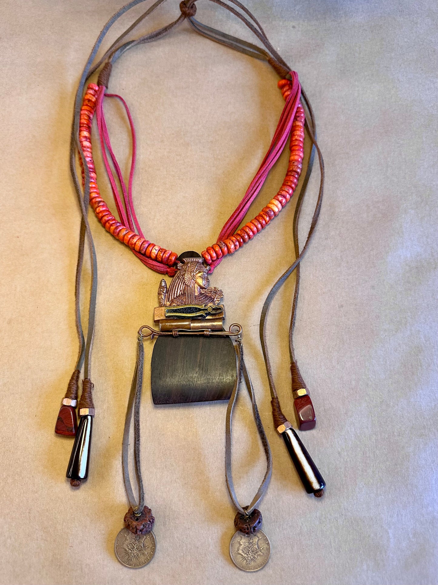Beaded egyptian necklace