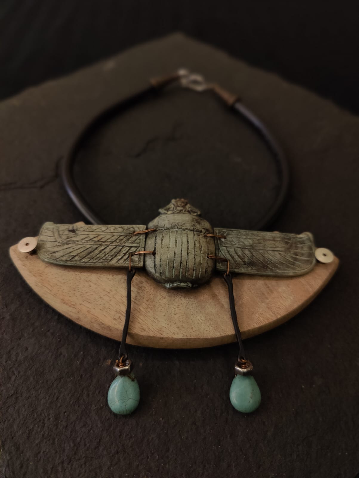 Winged Scarab Necklace