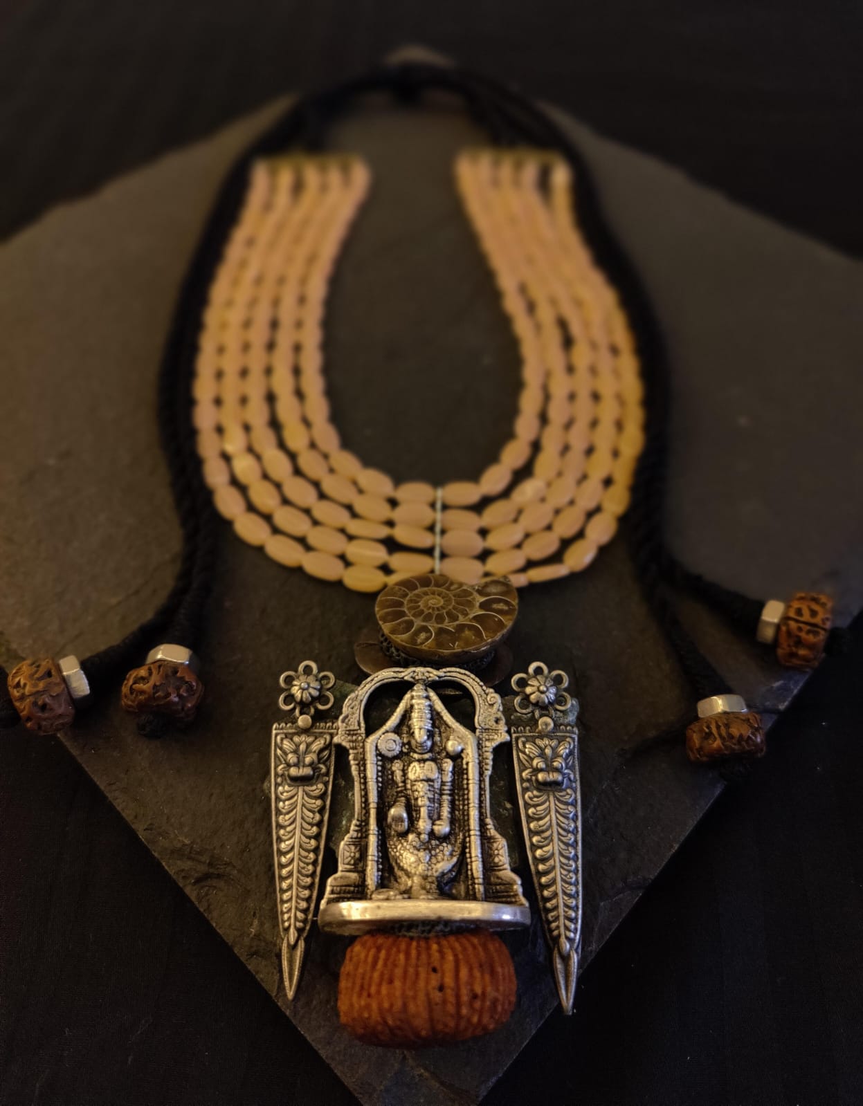 Shri Balaji necklace with 19 mukhi rudraksh