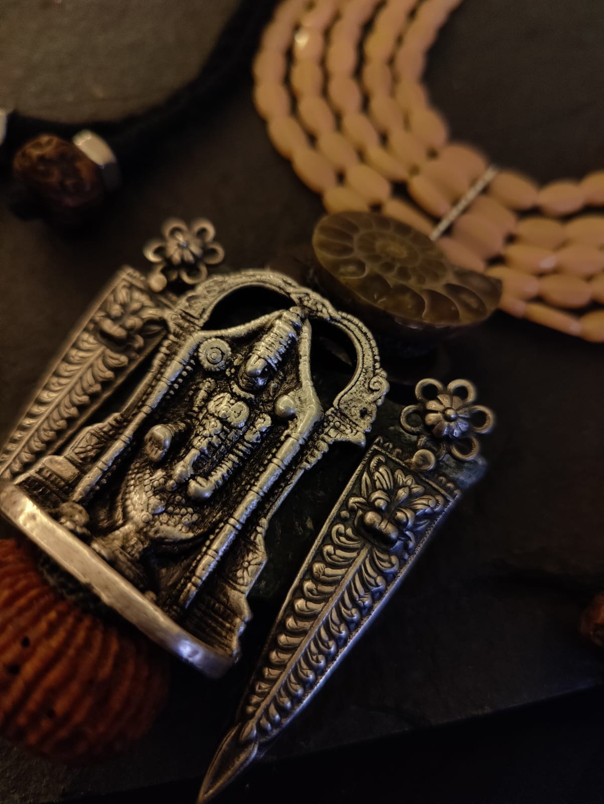 Shri Balaji necklace with 19 mukhi rudraksh