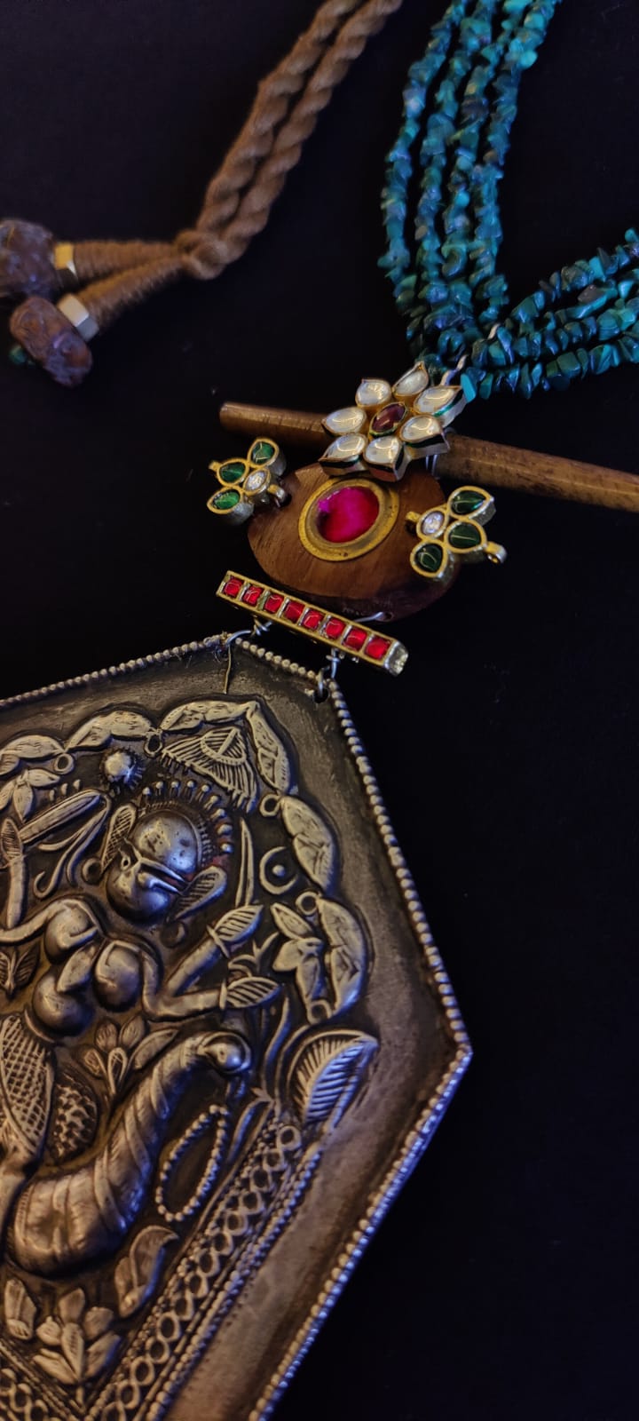 Matsya Lakshmi Turquoise Necklace