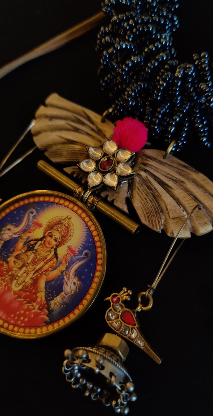 Goddess Lakshmi Temple Necklace