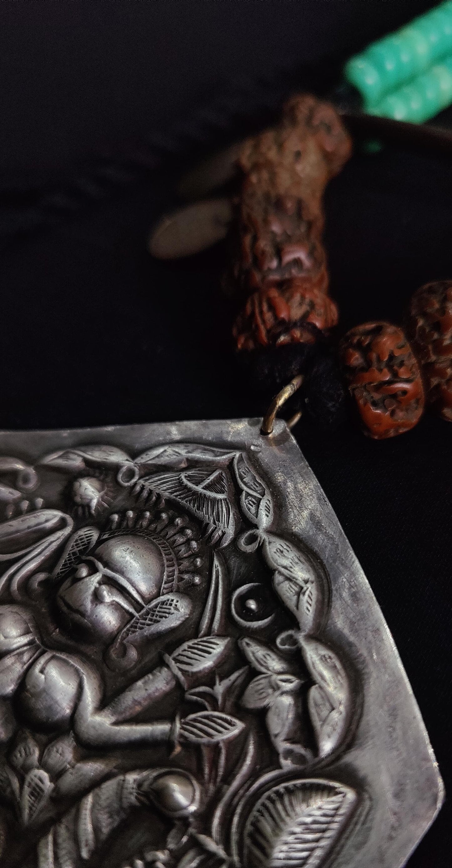 Durga Maa silver necklace