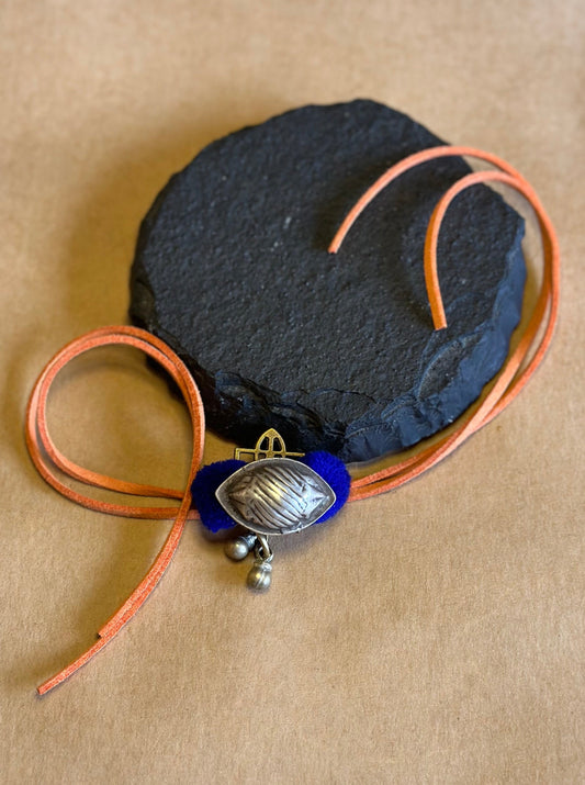 Pure silver shanka rakhi