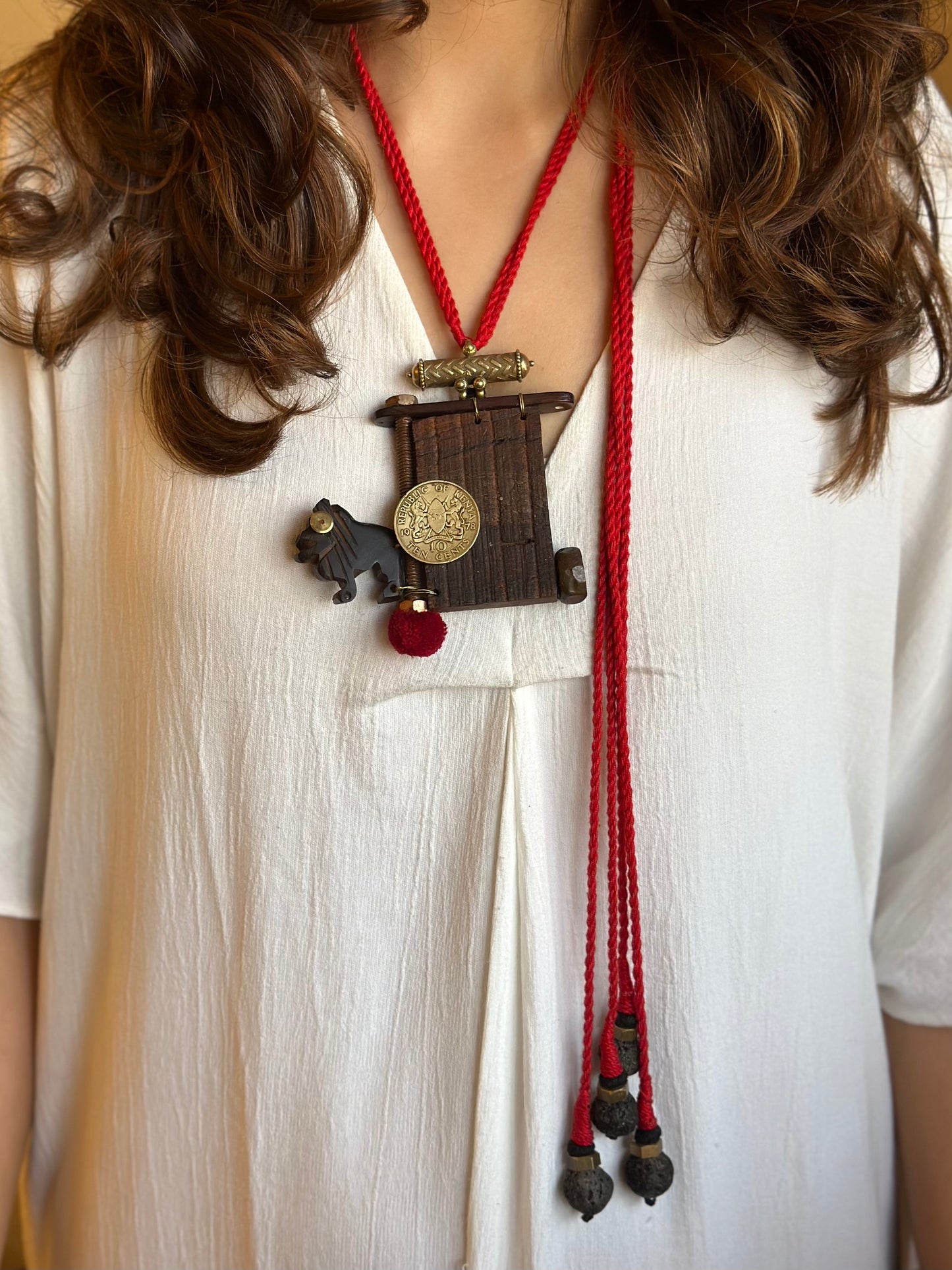 Silver tavbiz necklace