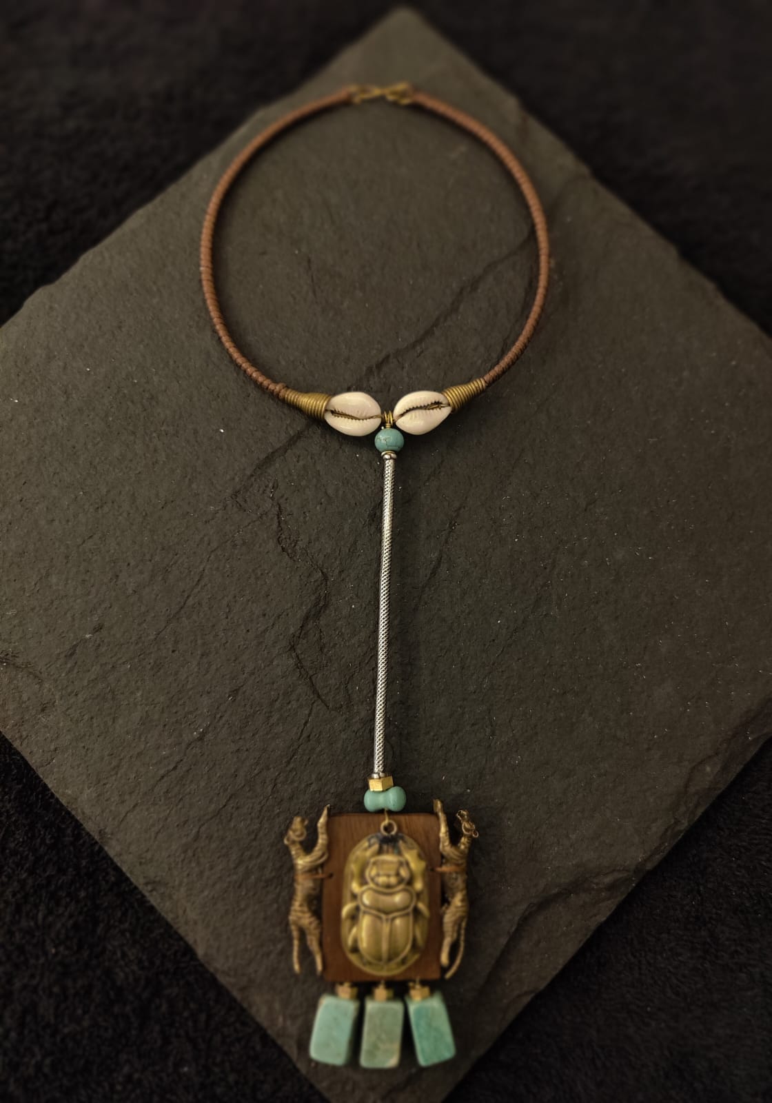 Beetle tiger necklace