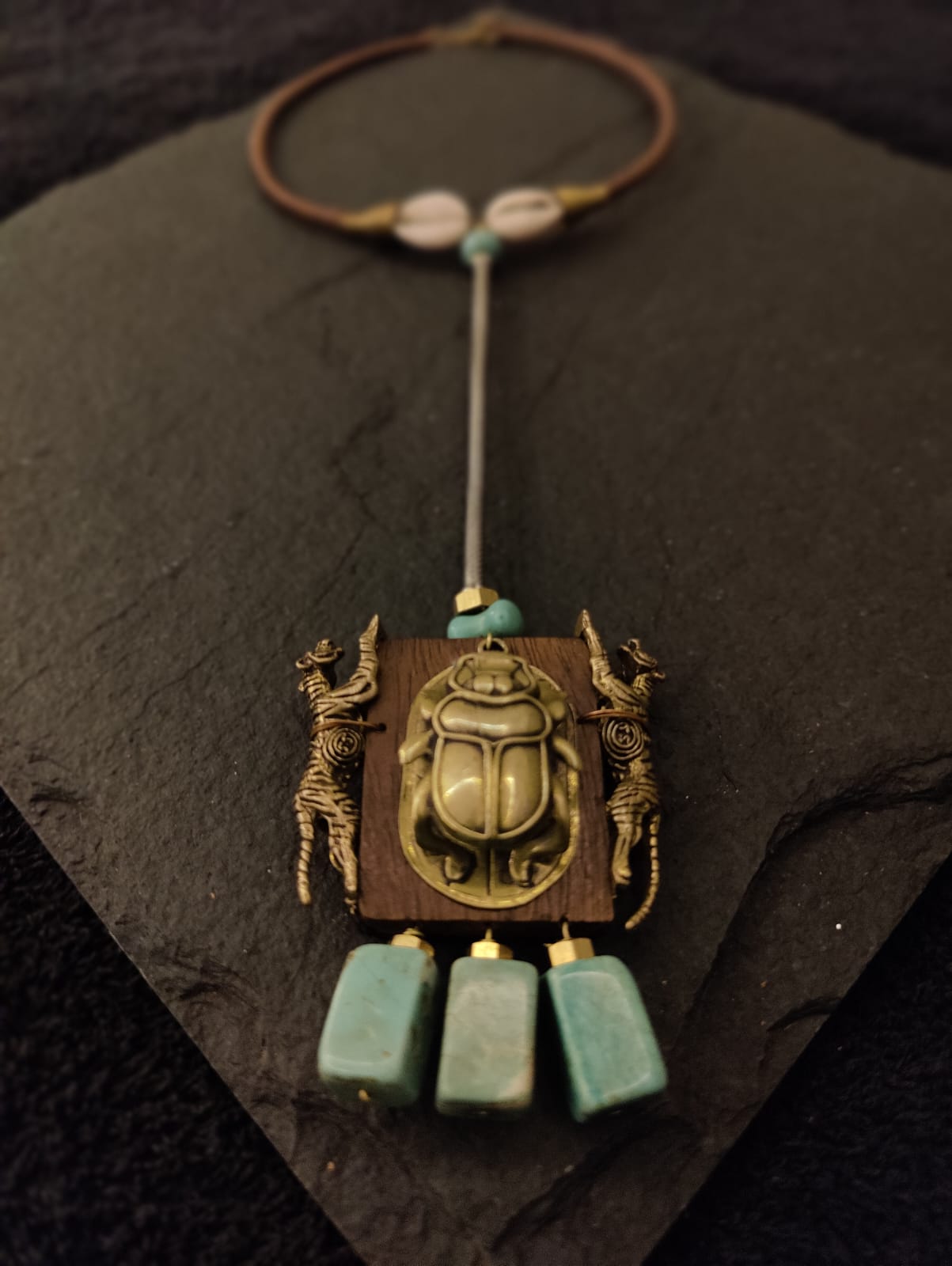 Beetle tiger necklace