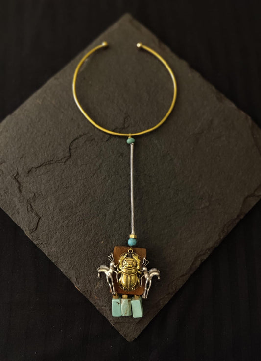 Beetle tiger necklace