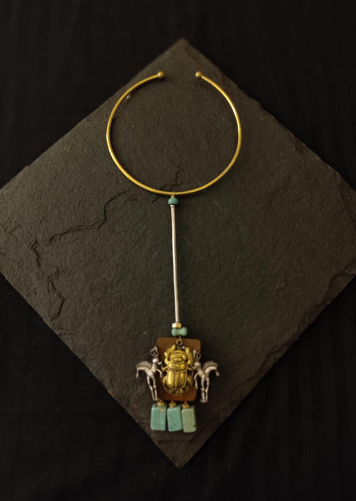 Beetle tiger necklace