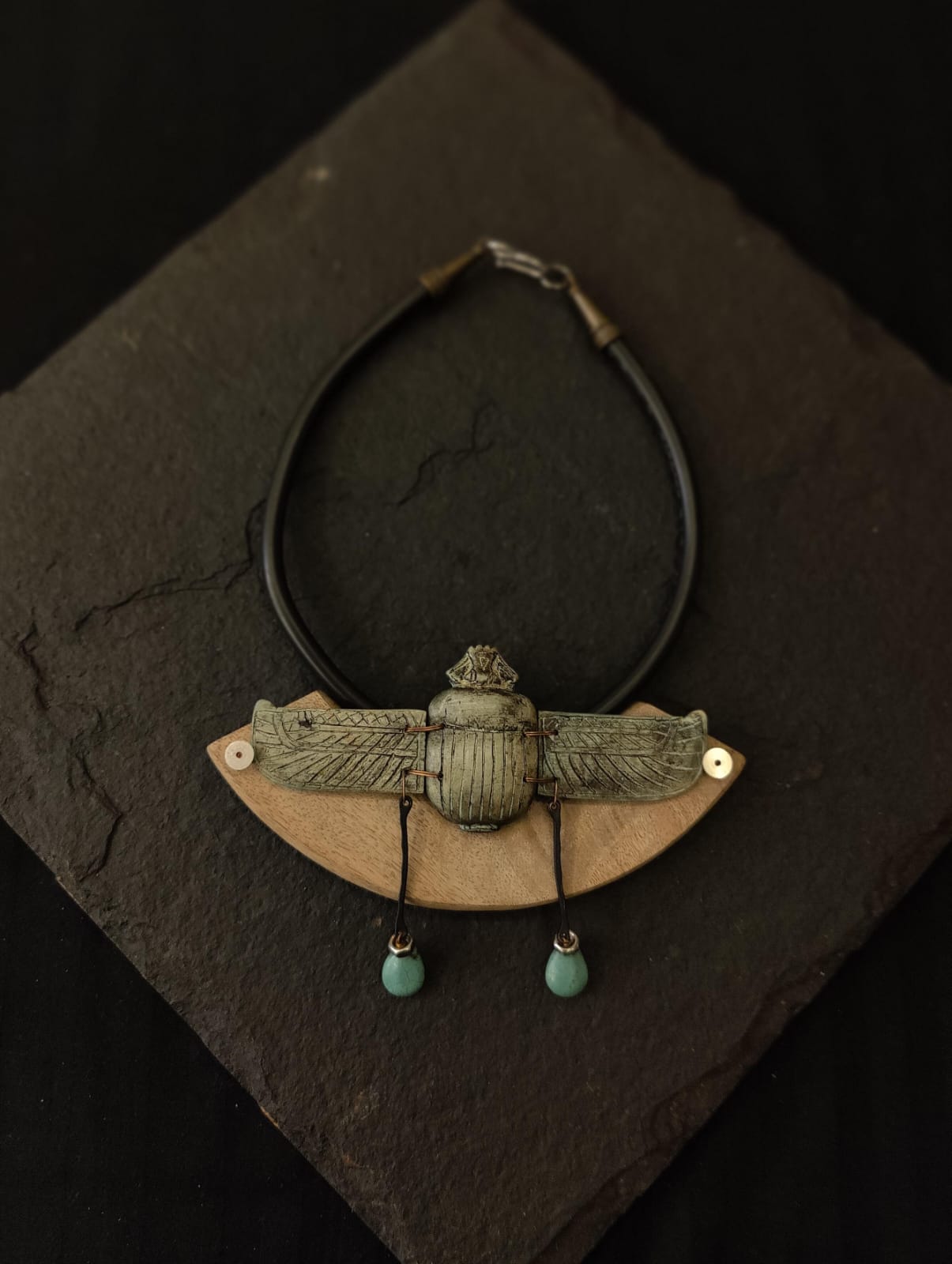 Winged Scarab Necklace