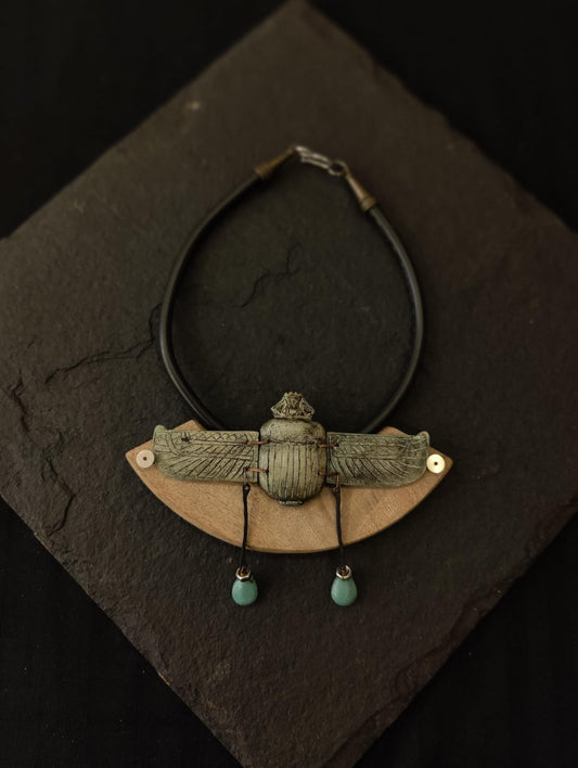 Winged Scarab Necklace