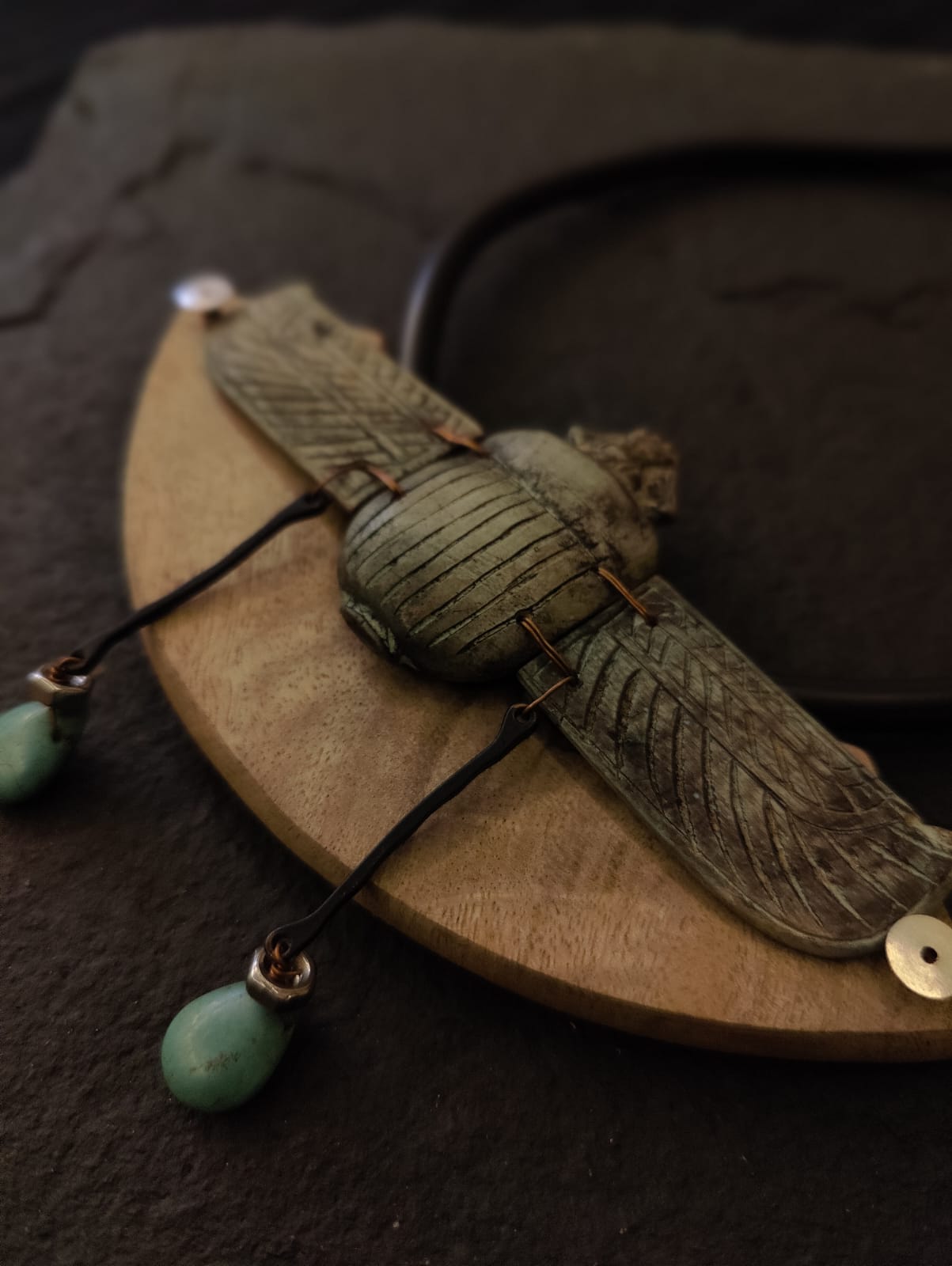 Winged Scarab Necklace