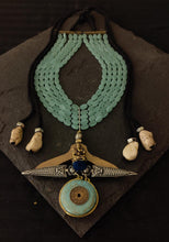 Load image into Gallery viewer, Turquoise bead Ganesha necklace
