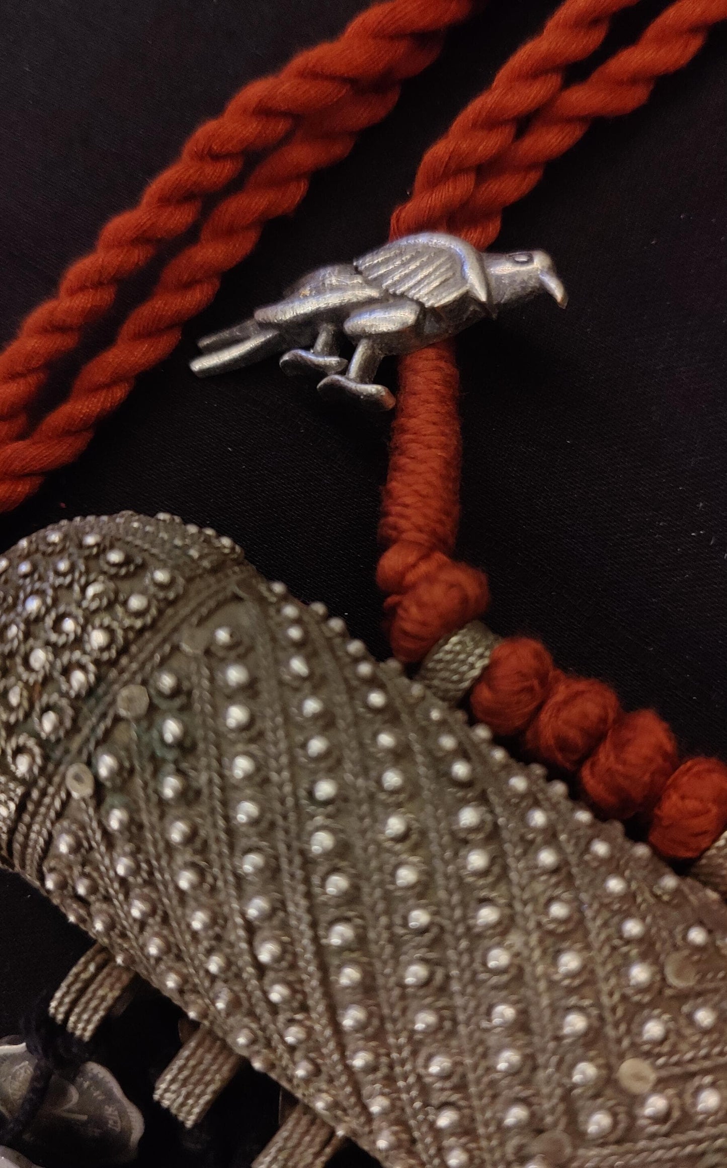 Tribal pendant with coin tassels