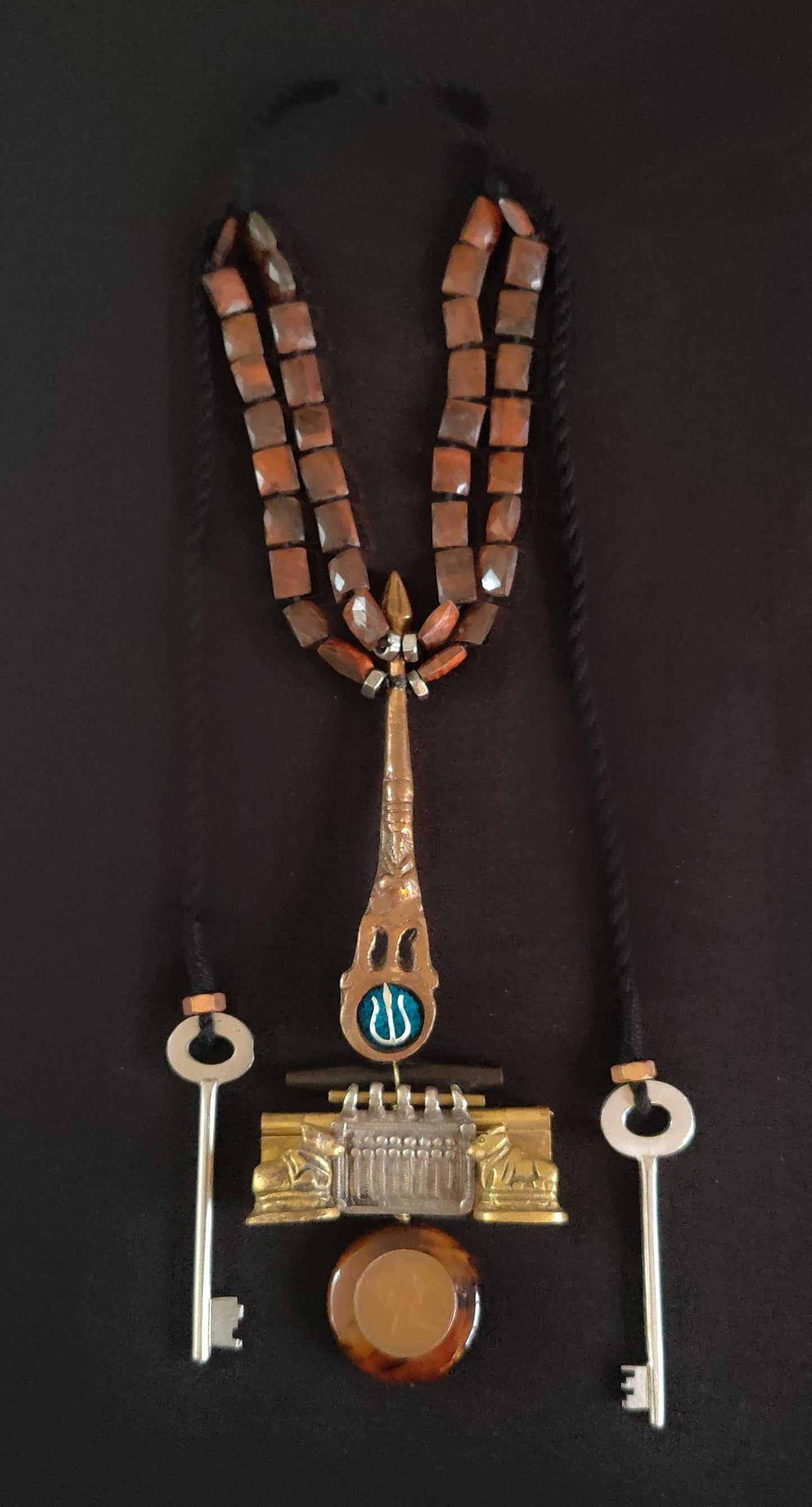 Pooja spoon necklace with Nandi