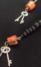 Load image into Gallery viewer, Lava rocks snake necklace
