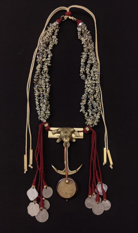 Beaded anchor necklace