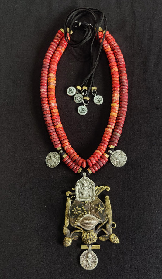 Beaded layered necklace