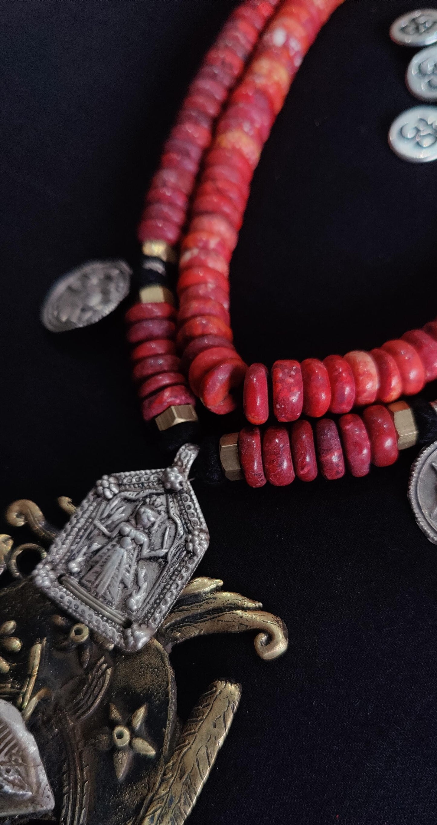 Beaded layered necklace