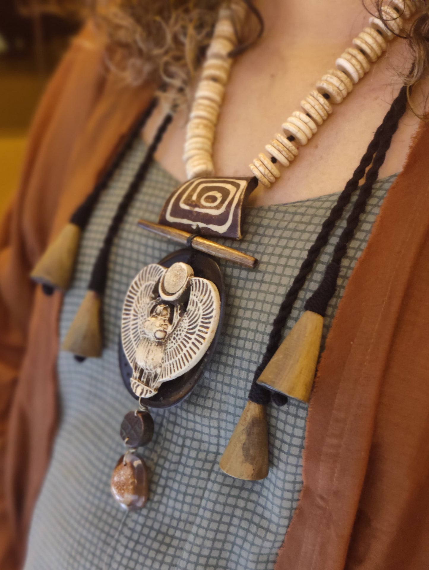 Solar Scarab Necklace