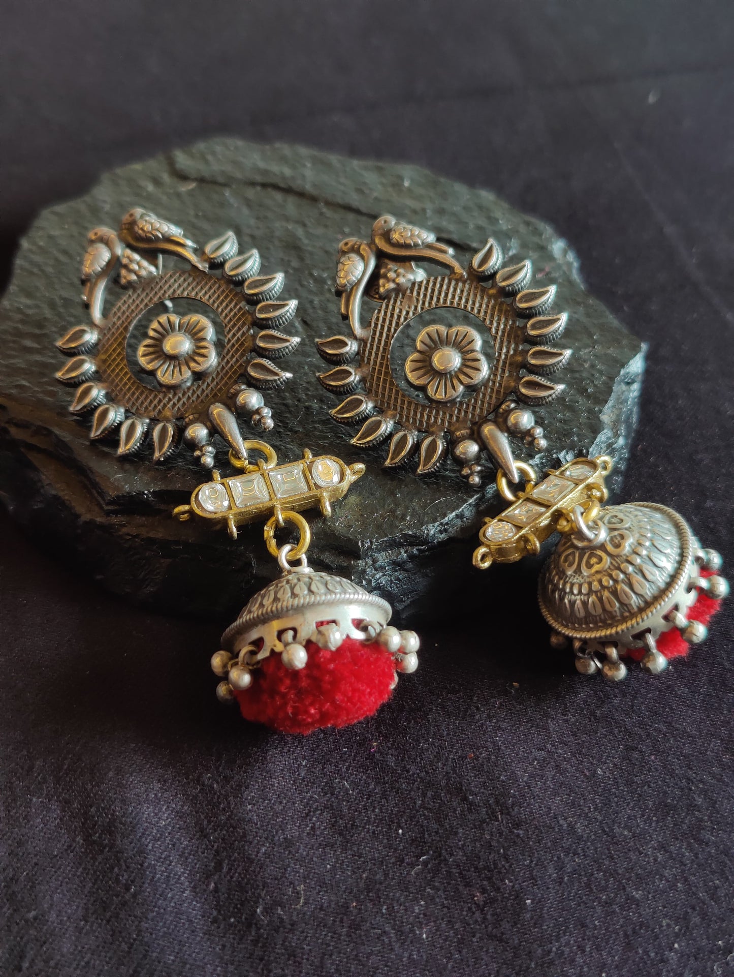 Floral Bird Earrings