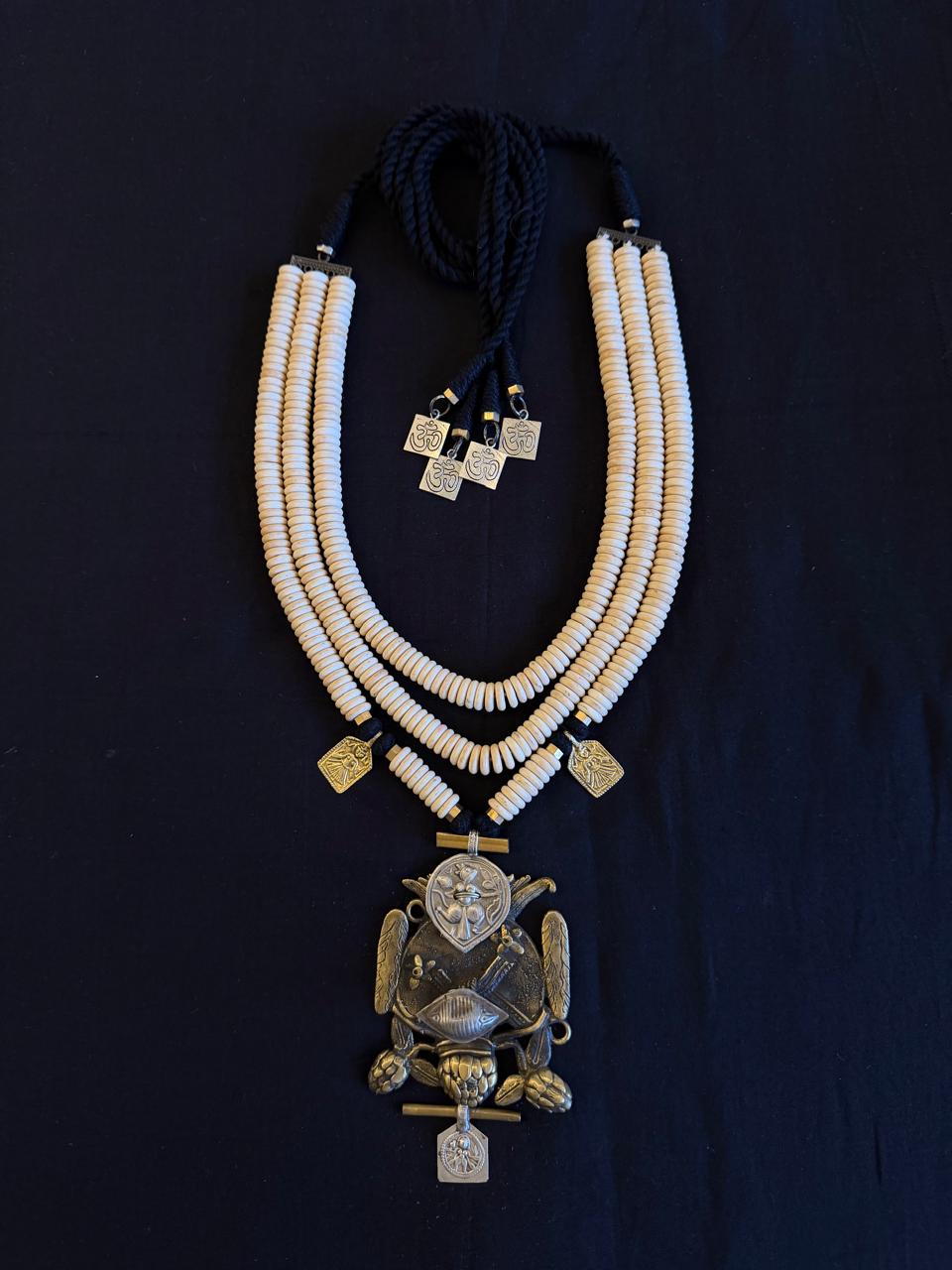 The Vermilion/Ivory Totem Necklace