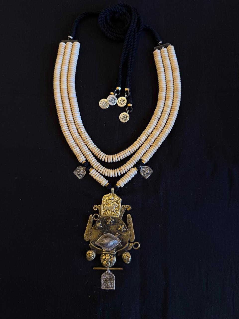 The Vermilion/Ivory Totem Necklace
