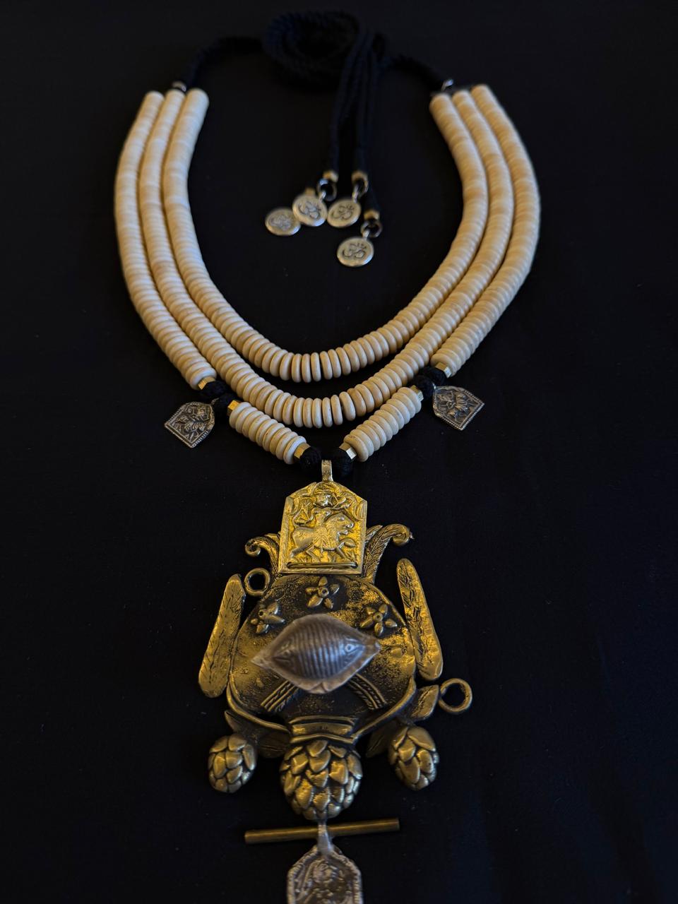 The Vermilion/Ivory Totem Necklace