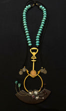 Load image into Gallery viewer, Silver Leaf Turquoise Necklace
