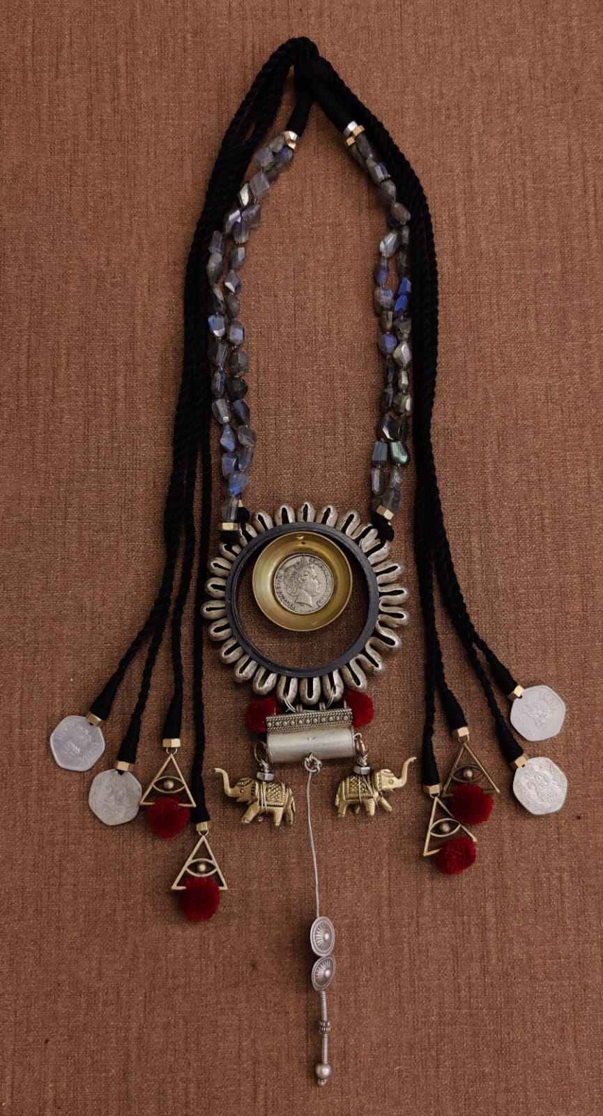 Antique bangle necklace