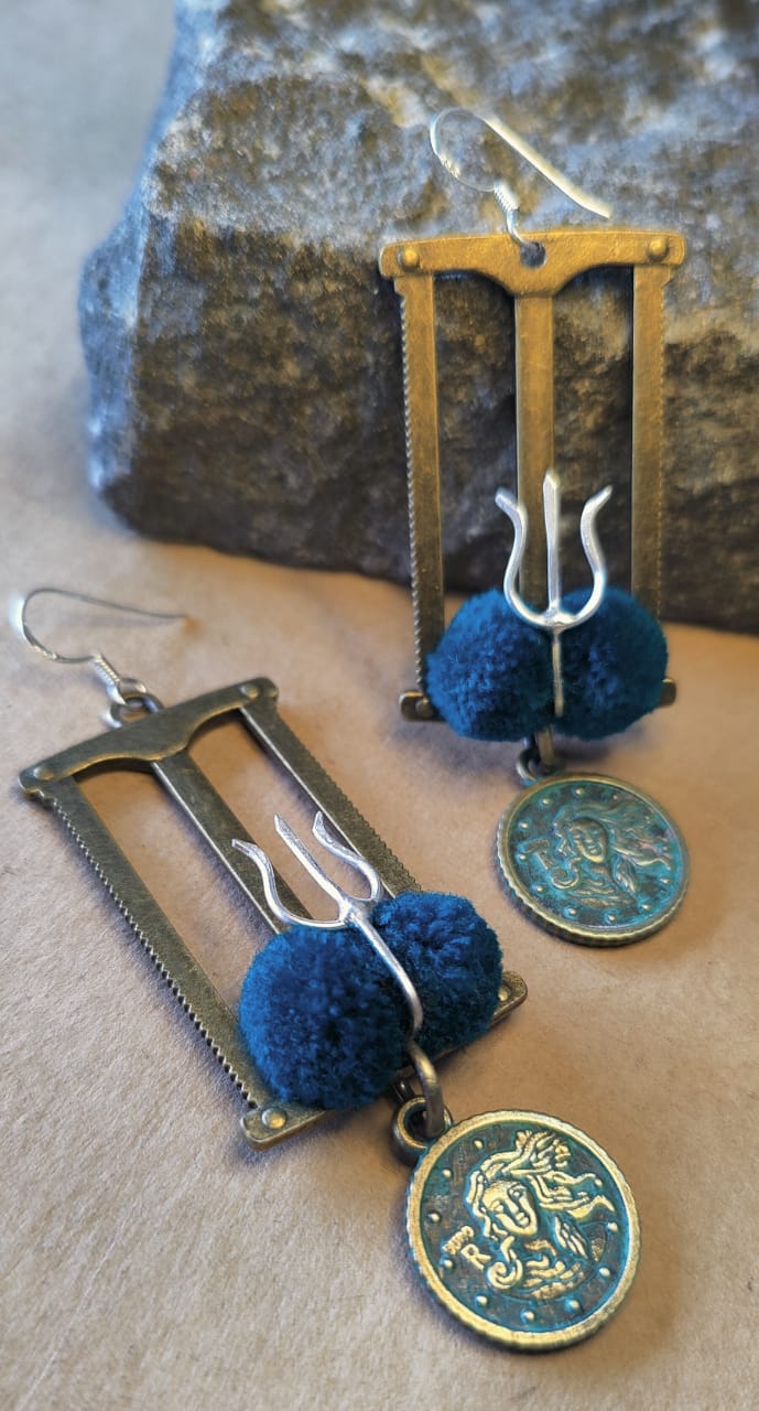 Antique coin earring