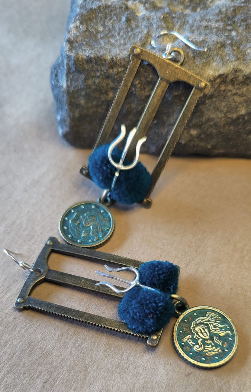 Antique coin earring